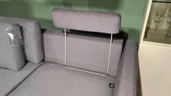 Rolf Benz Ecksofas|Ecksofa Ego Stoff 26.267 Graphitgrau mit 4 Kissen und Nackenstütze