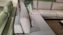 Rolf Benz Ecksofas|Ecksofa Ego Stoff 26.267 Graphitgrau mit 4 Kissen und Nackenstütze