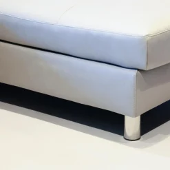 Stressless Ecksofas|Ecksofa Emma E 200 Leder Cori 091 Silver Cloud Hellgrau Fuß Edelstahl 011 Poliert
