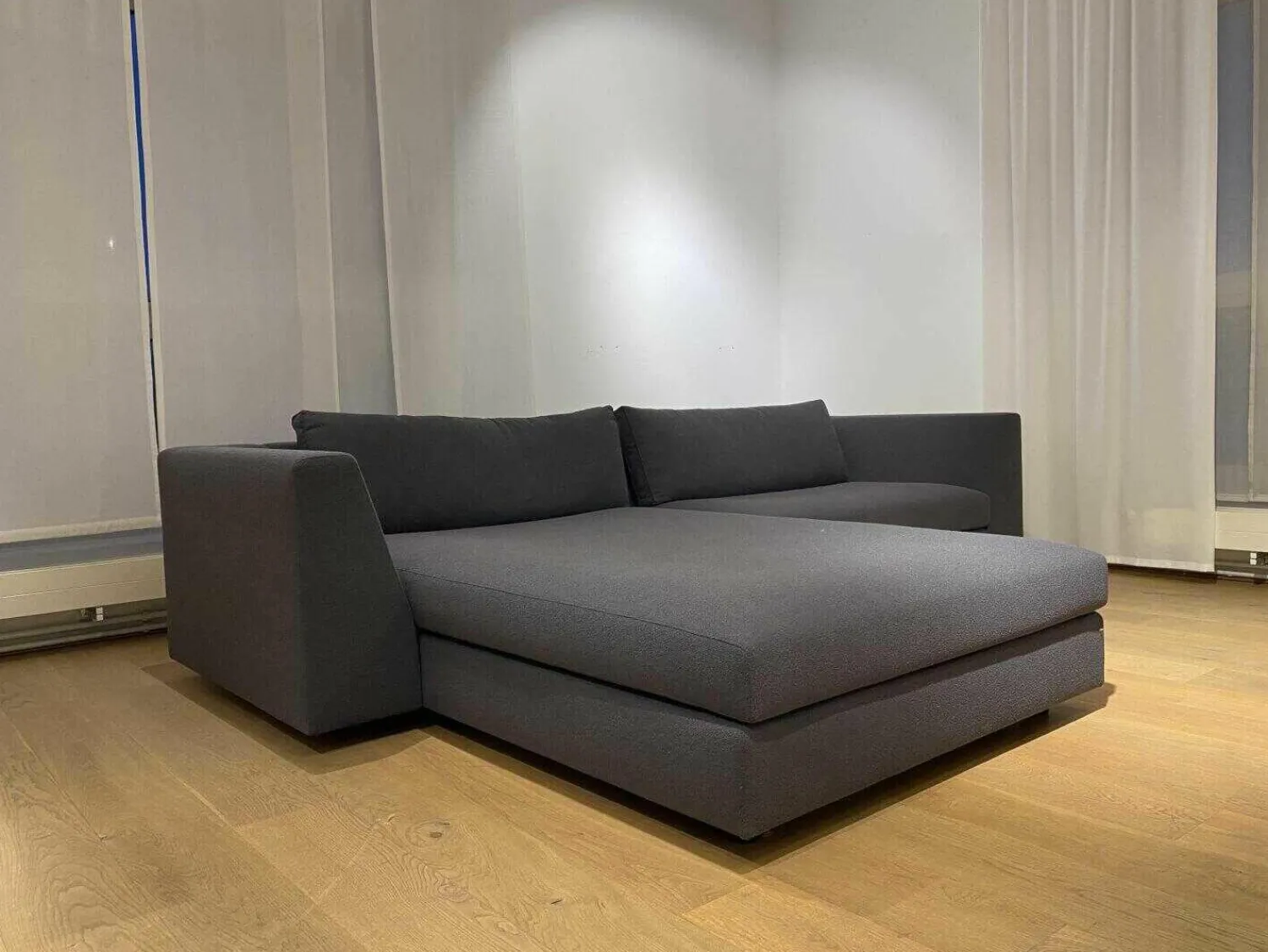 Ligne Roset Ecksofas|Ecksofa Exclusif Stoff B Unik Ardoise Grau