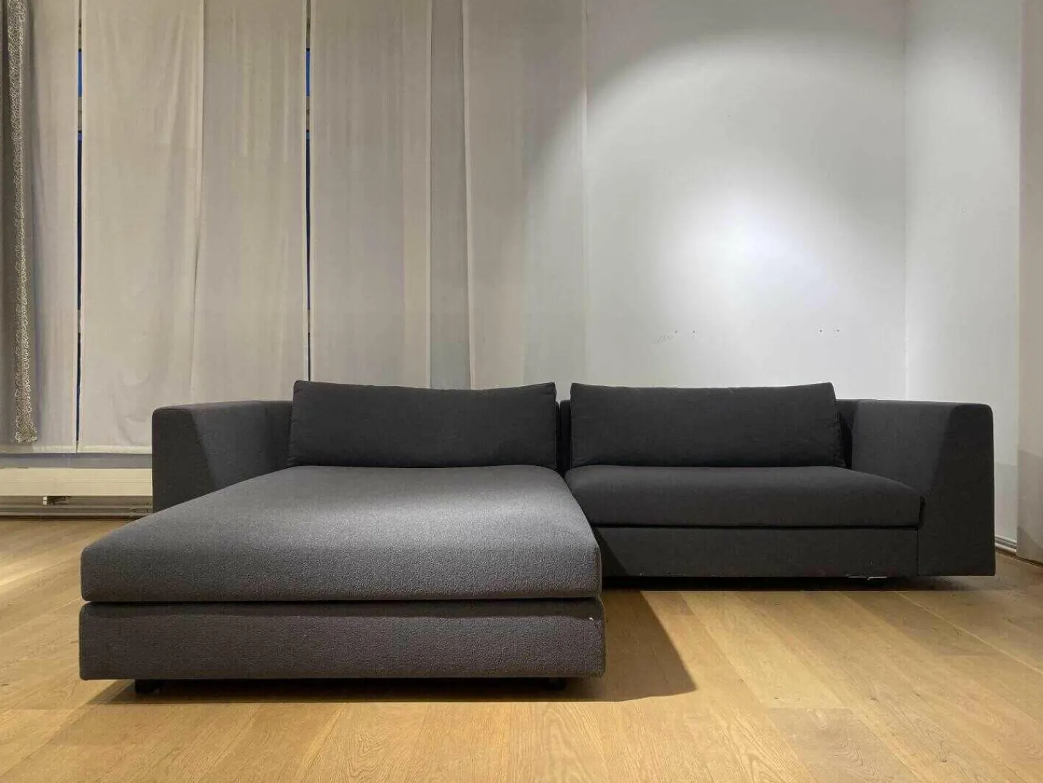 Ligne Roset Ecksofas|Ecksofa Exclusif Stoff B Unik Ardoise Grau