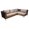 Stern Loungemöbel|Ecksofa Fontana Outdoor Geflecht Basaltgrau Bezug Seidengrau Gestell Aluminium