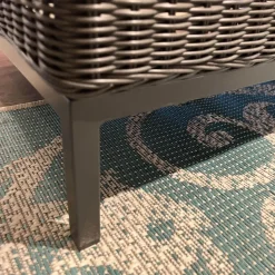 Stern Loungemöbel|Ecksofa Fontana Outdoor Geflecht Basaltgrau Bezug Seidengrau Gestell Aluminium