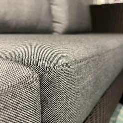 Stern Loungemöbel|Ecksofa Fontana Outdoor Geflecht Basaltgrau Bezug Seidengrau Gestell Aluminium