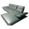 Koinor Ecksofas|Ecksofa Francis Leder C Classic Pepper Grau Metallkufe Nickel