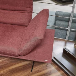 Koinor Ecksofas|Ecksofa Francis Stoff 10 Impression 49 Metallkufe Pulverbeschichtet Matt Schwarz