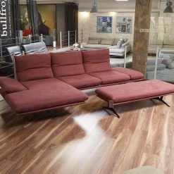 Koinor Ecksofas|Ecksofa Francis Stoff 10 Impression 49 Metallkufe Pulverbeschichtet Matt Schwarz