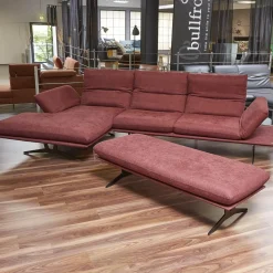 Koinor Ecksofas|Ecksofa Francis Stoff 10 Impression 49 Metallkufe Pulverbeschichtet Matt Schwarz