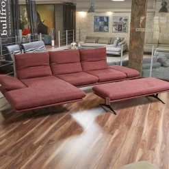 Koinor Ecksofas|Ecksofa Francis Stoff 10 Impression 49 Metallkufe Pulverbeschichtet Matt Schwarz