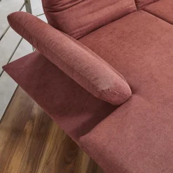 Koinor Ecksofas|Ecksofa Francis Stoff 10 Impression 49 Metallkufe Pulverbeschichtet Matt Schwarz