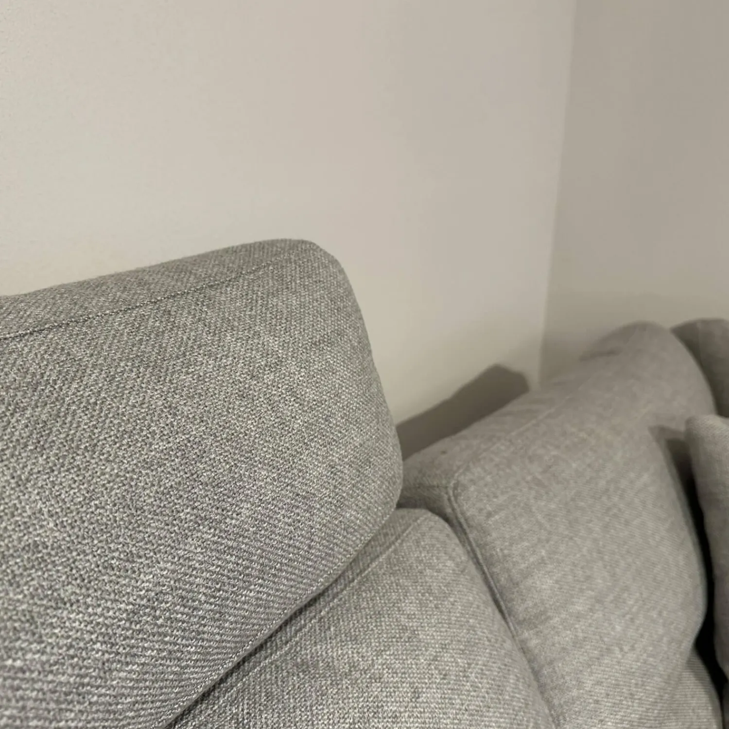 Erpo Ecksofas|Ecksofa GA400 Stoff Ruig Lichtgrau 2026 09 Grau Metallfuß Matt Verchromt Mit Hocker Und Kissen