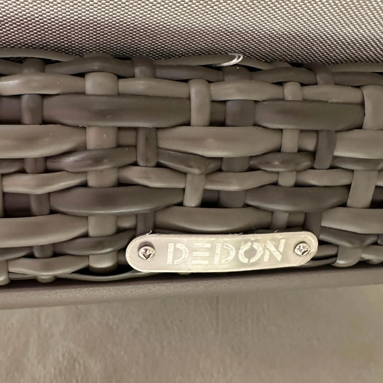 DEDON Ecksofas|Ecksofa Gartenlounge MU Stoff Natura Taupe Grau Gestell Aluminium Vulcano 305 Geflecht Vulcano 099