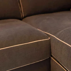 Christine Kröncke Ecksofas|Ecksofa Gatsby Fest Smart-Back Stoff Djakarta Graphit mit Kissen