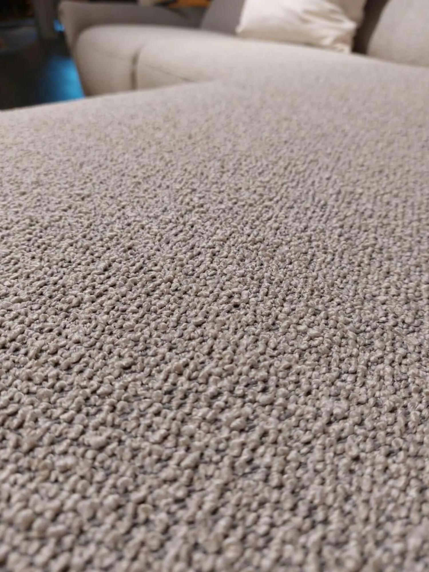 Global Ecksofas|Ecksofa Managa Stoff Space Nature Beige Metallfuß Schwarz Rund