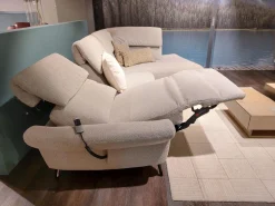 Global Ecksofas|Ecksofa Managa Stoff Space Nature Beige Metallfuß Schwarz Rund