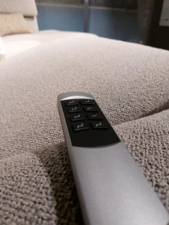 Global Ecksofas|Ecksofa Managa Stoff Space Nature Beige Metallfuß Schwarz Rund