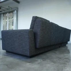 Walter Knoll Wohnlandschaften|Ecksofa Grand Suite Bezug Stoff Sonora 7869 Basalt Anthrazit Sockel Buche Schwarz Lackiert