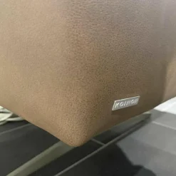 Koinor Ecksofas|Ecksofa Hennessie Leder A-India Muskat Schwertkufe Nickel Satiniert