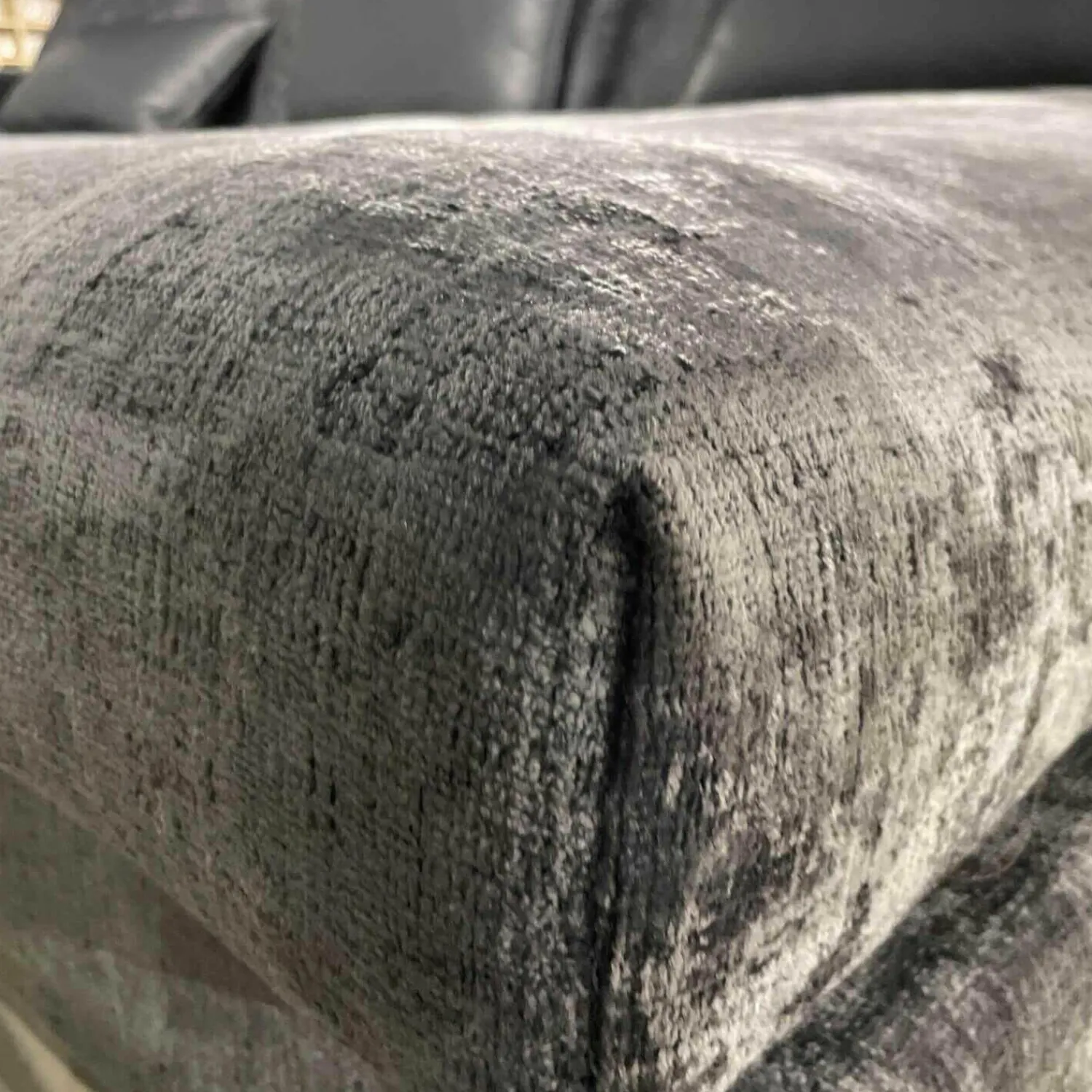 WK Wohnen Ecksofas|Ecksofa Indigo Stoff 23093 Mit 3 Lederkissen Und Kopfstütze