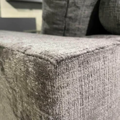 WK Wohnen Ecksofas|Ecksofa Indigo Stoff 23093 Mit 3 Lederkissen Und Kopfstütze