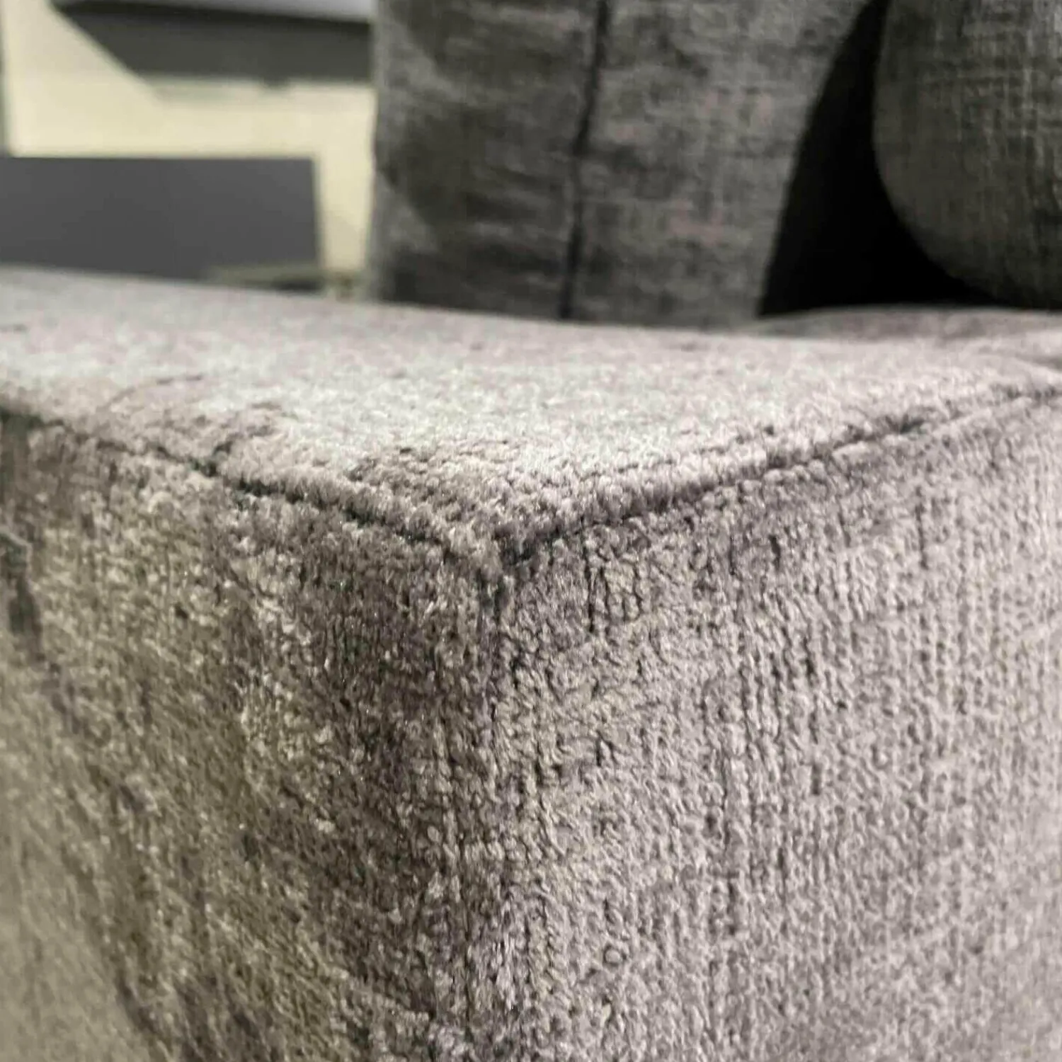 WK Wohnen Ecksofas|Ecksofa Indigo Stoff 23093 Mit 3 Lederkissen Und Kopfstütze