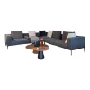 Walter Knoll Ecksofas|Ecksofa Jaan Living Stoff Lino Coal Grau Anthrazit Untergestell Matt Pulverbeschichtet Bronze Inklusive Kissen Ohne Plaid Ohne Beistelltische Ohne Dekoration Ohne Decken