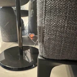 Walter Knoll Ecksofas|Ecksofa Jaan Living Stoff Bora 7748 Slate Grau Fuß Schwarz Matt Pulverbeschichtet Inklusive Kissen