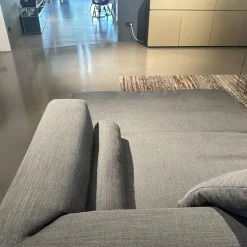 Walter Knoll Ecksofas|Ecksofa Jaan Living Stoff Bora 7748 Slate Grau Fuß Schwarz Matt Pulverbeschichtet Inklusive Kissen