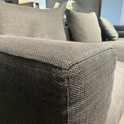 Walter Knoll Ecksofas|Ecksofa Jaan Living Stoff Bora 7748 Slate Grau Fuß Schwarz Matt Pulverbeschichtet Inklusive Kissen