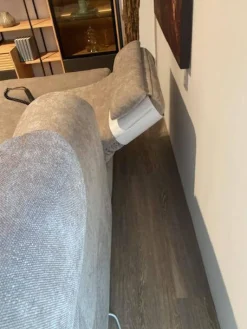 Natura Ecksofas|Ecksofa Jacksonville Stoff Yelda Taupe Beige Füße Massivholz Geölt