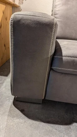 Candy Ecksofas|Ecksofa Lagora Stoff Delux Anthrazit Holzfuß 714 Mit Metall Ummantelt Inklusive Kissen