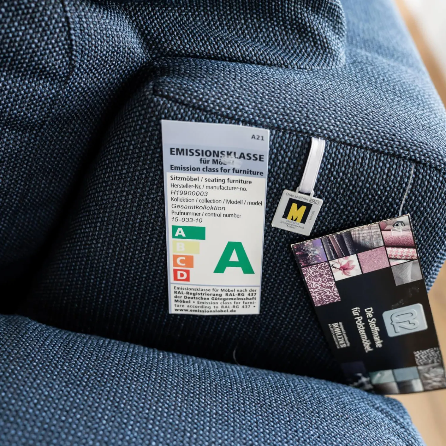 W. Schillig Ecksofas|Ecksofa Levi 24405 Stoff W61 28 Blau Füße FC4 In M95 Metall Pulverbeschichtet Anthrazit Inklusive Motorischen Sitzauszug