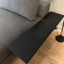 Walter Knoll Wohnlandschaften|Ecksofa Living Landscape 755 Stoff Lucia 7680 Moonlight Grau Sockel Buche Schwarz Mit Side Table Massivholz Eiche