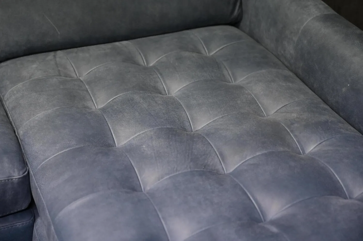 Rossini Ecksofas|Ecksofa Living Leder Maya 7314 Sky Blau Fuß Tivoli Titan