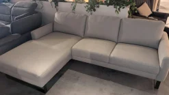 DFM Ecksofas|Ecksofa Living Stoff Solanto 180 Dolphin Grau Fuß MR1 Schwarz
