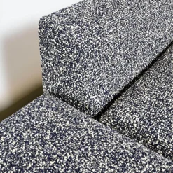 Bielefelder Werkstätten Ecksofas|Ecksofa Long Island Stoff Cooper BW1779 151 Grau Blau Füße Holz Dunkelbraun