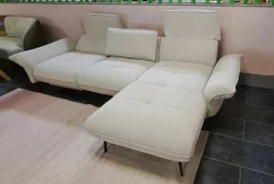 Poco Ecksofas|Ecksofa LS24 Hunte Stoff Space Nature Beige Füße Metall Schwarz