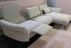 Poco Ecksofas|Ecksofa LS24 Hunte Stoff Space Nature Beige Füße Metall Schwarz