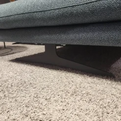 W. Schillig Ecksofas|Ecksofa LS23 Insas Stoff SK70 Blue Blau Metallkufe Schwarz Pulverbeschichtet