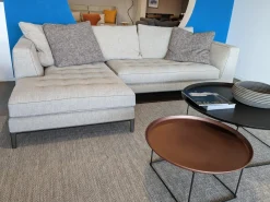 Maxalto Ecksofas|Ecksofa Lucrezia Soft Stoff Solaris 300 Tortora Beige mit 5 Kissen