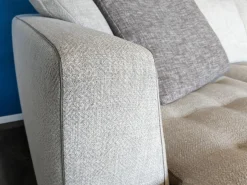 Maxalto Ecksofas|Ecksofa Lucrezia Soft Stoff Solaris 300 Tortora Beige mit 5 Kissen