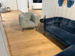 Brühl Polstergruppen|Ecksofas|Ecksofa Magnolia Stoff 4473 63 Blau Füße Metall Schwarz Pulverbeschichtet