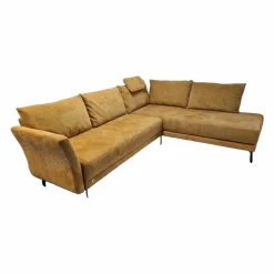 Ponsel Ecksofas|Ecksofa Mandy S672 Stoff 0740/05 Braun Orange