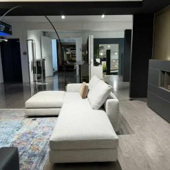 Weibelweibel Ecksofas|Ecksofa Marlo Stoff Gioia Seidengrau mit 3 Kissen und Funktionsrolle