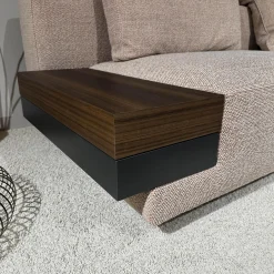 Molteni & C Wohnlandschaften|Ecksofas|Ecksofa Marteen Stoff ZF673 Rosa Untergestell Zinn mit Couchtisch