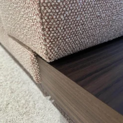 Molteni & C Wohnlandschaften|Ecksofas|Ecksofa Marteen Stoff ZF673 Rosa Untergestell Zinn mit Couchtisch