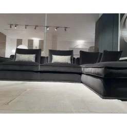 B&B Italia Ecksofas|Ecksofa Maxalto Solatium Stoff Sirio Anthrazit 2053153 mit 7 Kissen