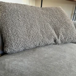 COR Ecksofas|Ecksofa Mell Lounge Stoff 8143 Taupe Grau Füße Verchromt Mit Kunststoffgleitern