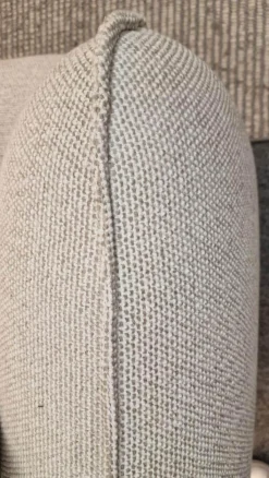 Freifrau Ecksofas|Ecksofa Mia Stoff Sahco Safire 4 0007 Creme Grau ohne Kissen