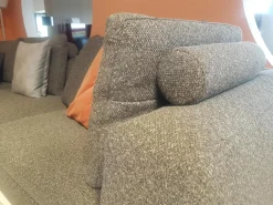 B&B Italia Ecksofas|Ecksofa Michel Club Stoff Laveno Schiefer Grau Gestell Metall Schwarz Lackiert